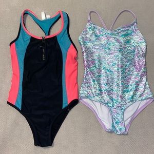 Two bathing suits girls size 6-6x